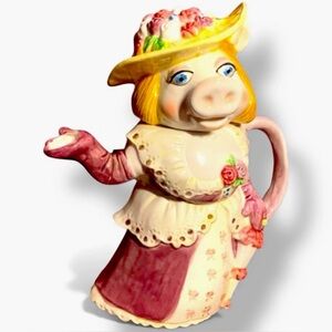 Vintage MISS PIGGY Teapot Sigma Taste Setter Jim Henson Muppets Kitsch Drinkware